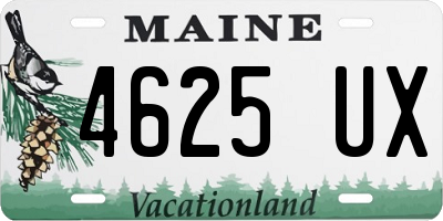 ME license plate 4625UX