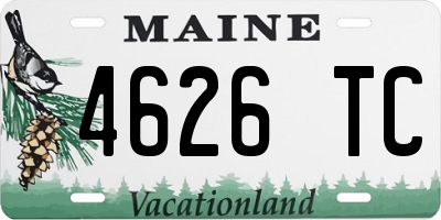 ME license plate 4626TC
