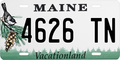 ME license plate 4626TN