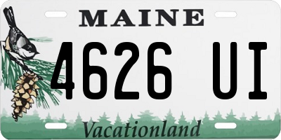 ME license plate 4626UI
