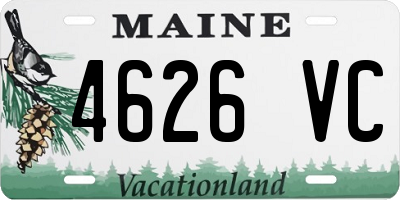 ME license plate 4626VC