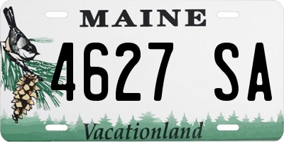 ME license plate 4627SA