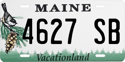 ME license plate 4627SB