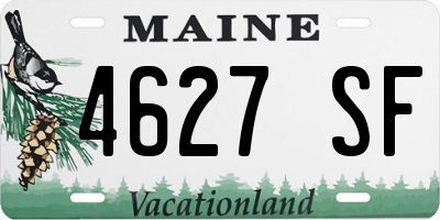 ME license plate 4627SF