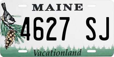 ME license plate 4627SJ