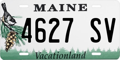 ME license plate 4627SV