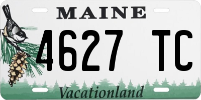 ME license plate 4627TC