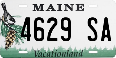 ME license plate 4629SA