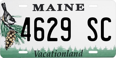 ME license plate 4629SC