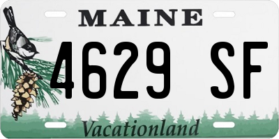 ME license plate 4629SF