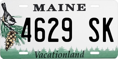 ME license plate 4629SK