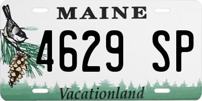 ME license plate 4629SP