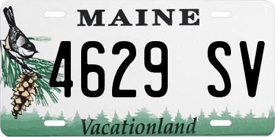 ME license plate 4629SV