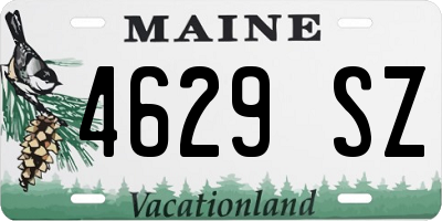 ME license plate 4629SZ