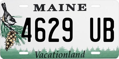 ME license plate 4629UB