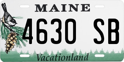 ME license plate 4630SB
