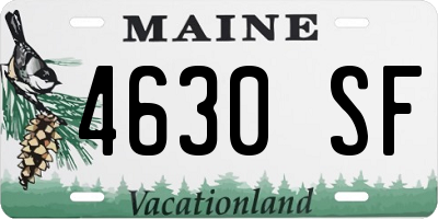 ME license plate 4630SF
