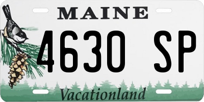 ME license plate 4630SP