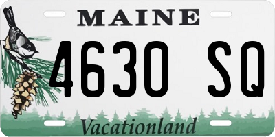 ME license plate 4630SQ