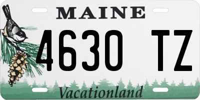 ME license plate 4630TZ