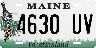 ME license plate 4630UV