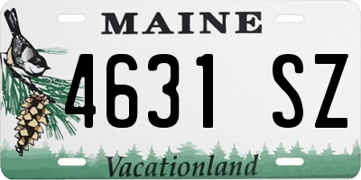 ME license plate 4631SZ