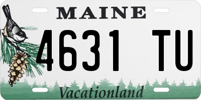 ME license plate 4631TU