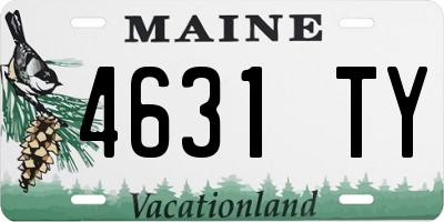 ME license plate 4631TY