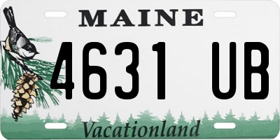 ME license plate 4631UB