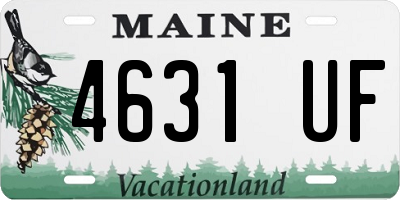ME license plate 4631UF
