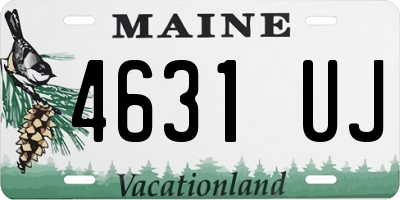 ME license plate 4631UJ