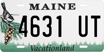 ME license plate 4631UT