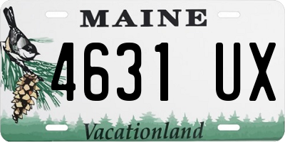 ME license plate 4631UX