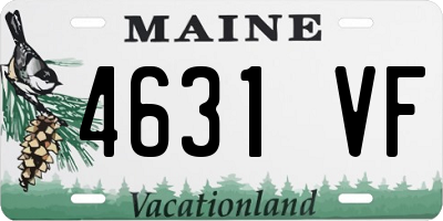 ME license plate 4631VF