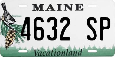 ME license plate 4632SP