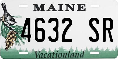 ME license plate 4632SR