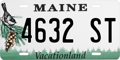 ME license plate 4632ST