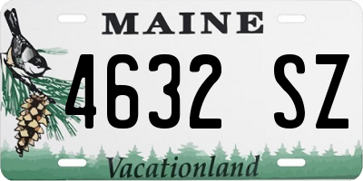 ME license plate 4632SZ