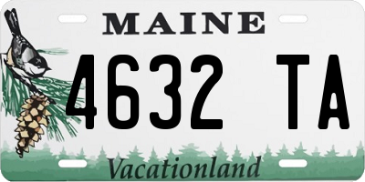 ME license plate 4632TA
