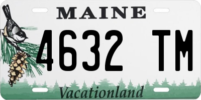 ME license plate 4632TM