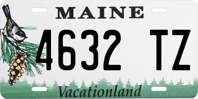ME license plate 4632TZ