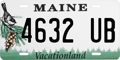 ME license plate 4632UB