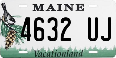 ME license plate 4632UJ