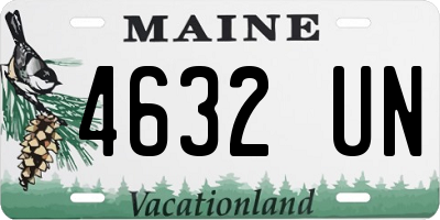 ME license plate 4632UN