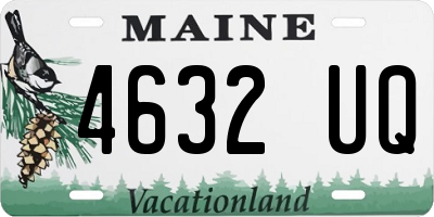 ME license plate 4632UQ