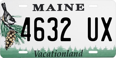 ME license plate 4632UX