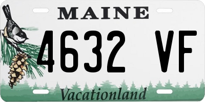 ME license plate 4632VF