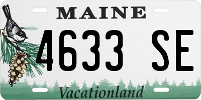 ME license plate 4633SE