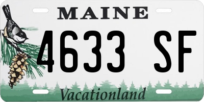 ME license plate 4633SF