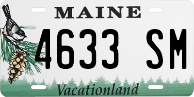 ME license plate 4633SM